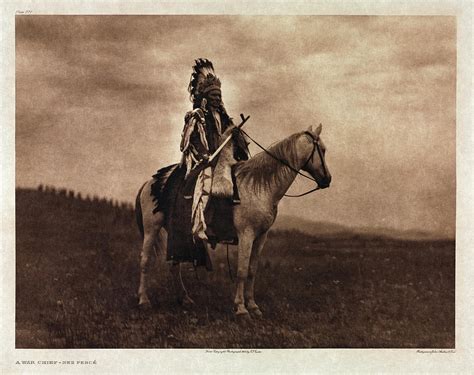 A War Chief Nez Perce 1905 Painting By Edward Sheriff Curtis