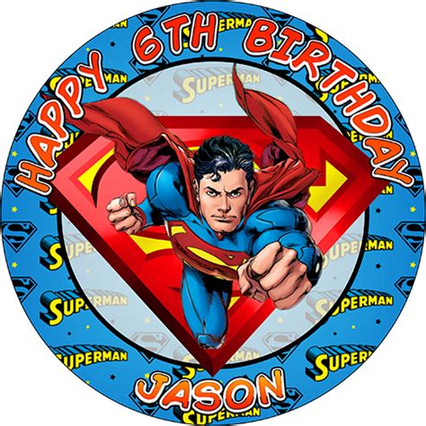 Superman Logo Edible Birthday Cake Or Cupcake Topper Edible Prints On