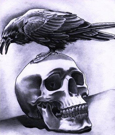 33 Best Skull And Raven Tattoo Meaning Ideas Raven Tattoo Raven