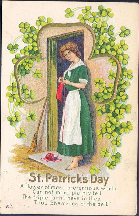 irish americana st patricks day love shamrock girl 1912 flickr