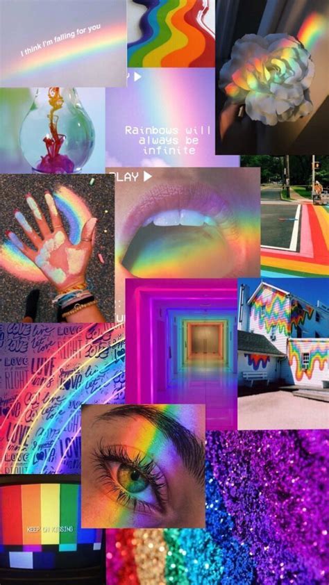 24 Rainbow Aesthetic Collage