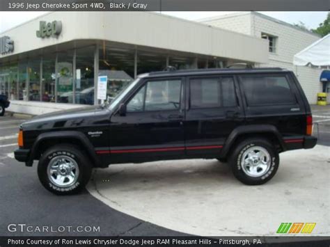 Black 1996 Jeep Cherokee Sport 4wd Gray Interior