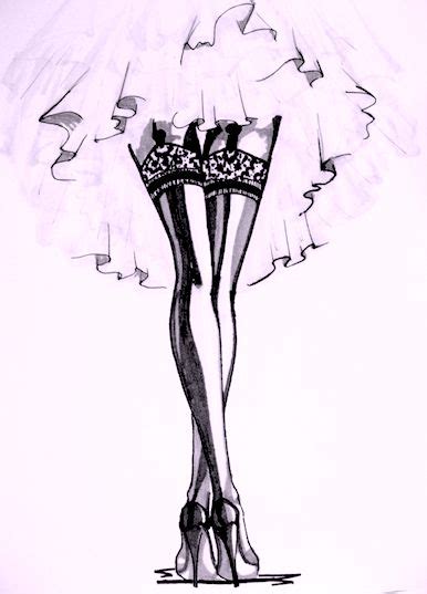 legs high heels stockings art illustration shoes tutu skirt pretty attractive slender stocking