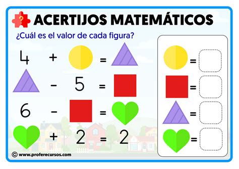 Acertijos Matemáticos Para Niños Fáciles Pack Descargable