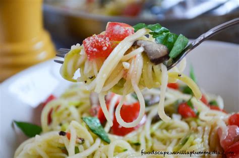 Paleo Zucchini Pasta With Mushrooms Foodscape