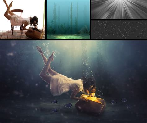 Underwater Effect Manipulation Photoshop Tutorial Dramatic Light