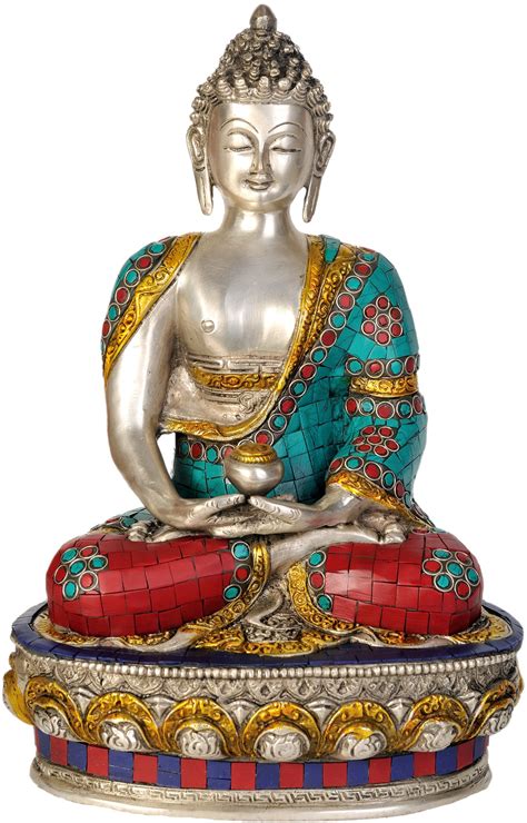Lord Buddha in Dhyana Mudra (Inlay Statue)