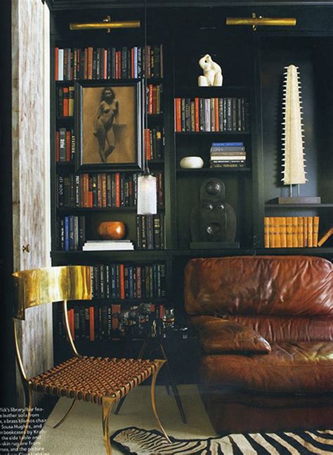 Последние твиты от viva home decor (@vivahomedecor). Masculine black bookshelves via Elle Decor (With images ...