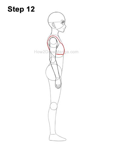 How To Draw A Manga Girl Full Body Side View Step By Step Pictures