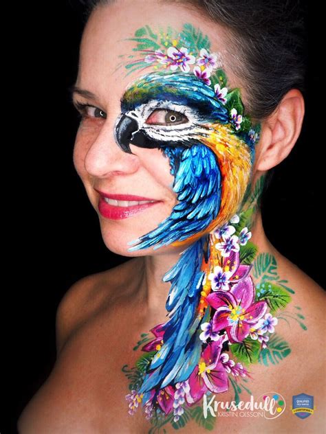 Parrot Face Paint Trucco Di Carnevale Trucco Per Costumi Trucco