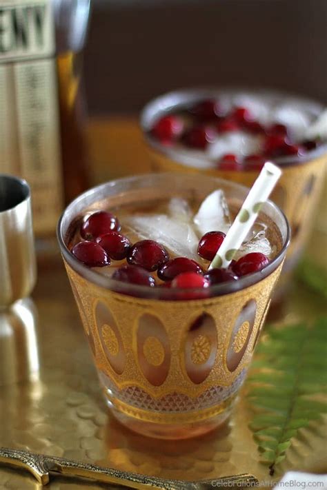 Bourbon and christmas are natural bedfellows. Cranberry Bourbon Cocktail - Celebrations at Home