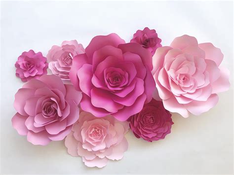 Pink Paper Flower Nursery Decor Kate Spade Inspired Paper