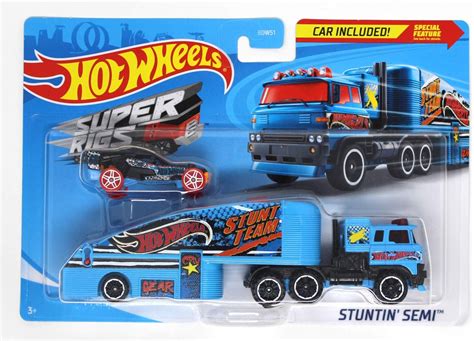 Buy Hw Super Rigs Stuntin Semi With Detachable Ramp Trailer And Car