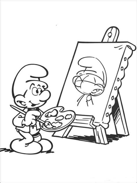 Clumsy Smurf Drawing Coloring Page Free Printable Coloring Pages For Kids