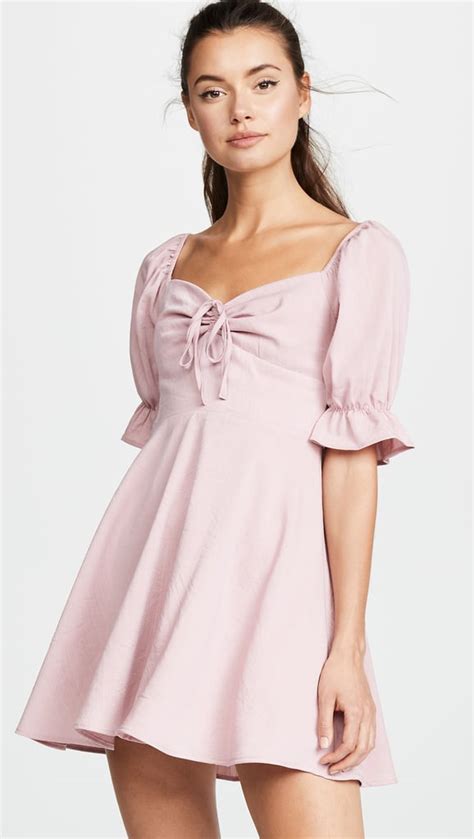 Renamed Puff Sleeve Ruched Dress Best Romantic Dresses Popsugar