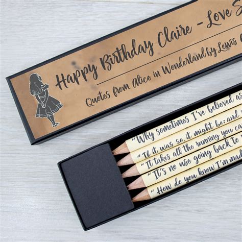 Maybe you would like to learn more about one of these? Personalised Alice in Wonderland Pencils. Gifts for book ...