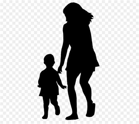 Mother Child Silhouette Clip Art Mom Drawing Cliparts Png Download
