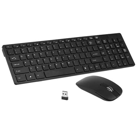 Wireless Keyboard Mouse Combo 24ghz Slim Full Sized Silent Wireless