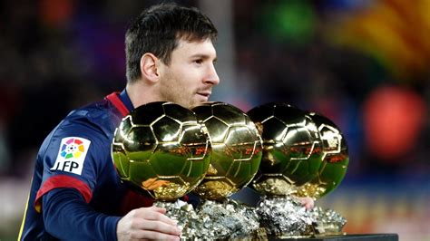 The Player Of Barcelona Lionel Messi Is With His Trophies Wallpapers