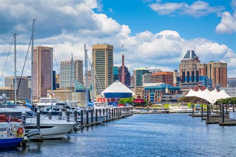 A Marina And View Of The Inner Harbor In Baltimore Maryland Editorial Stock Photo Image Of