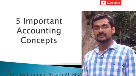 5 Important Accounting Concepts Youtube
