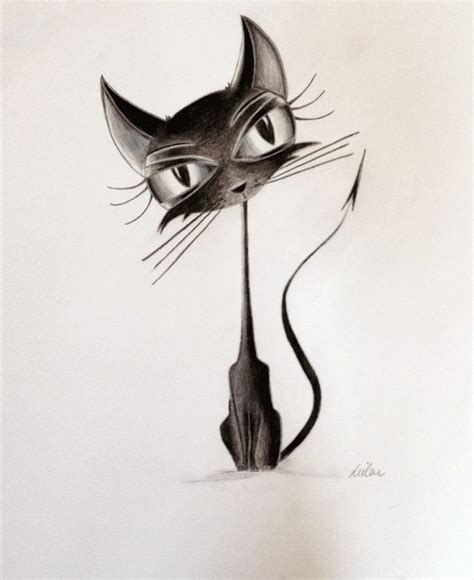 Black Cat Drawing Black Cat