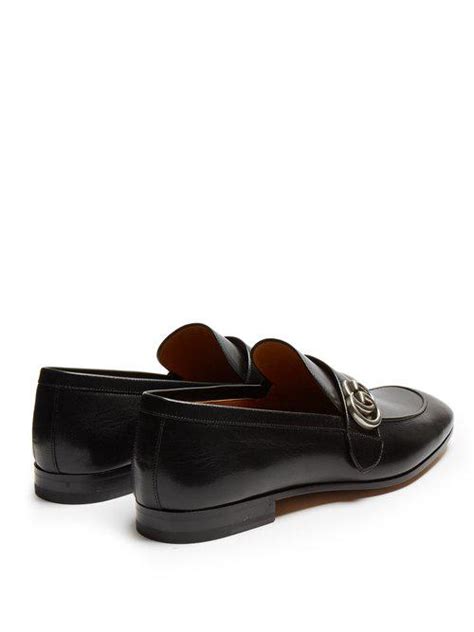 Gucci Donnie Gg Leather Loafers In Black For Men Lyst