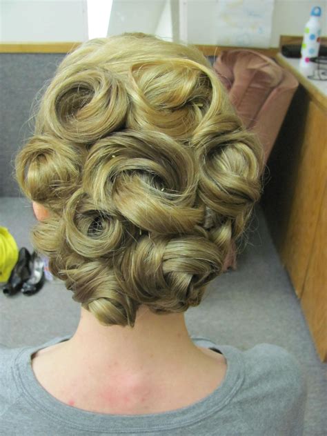 Pin Curl Updo Hair Styles Curled Updo Pin Curl Updo
