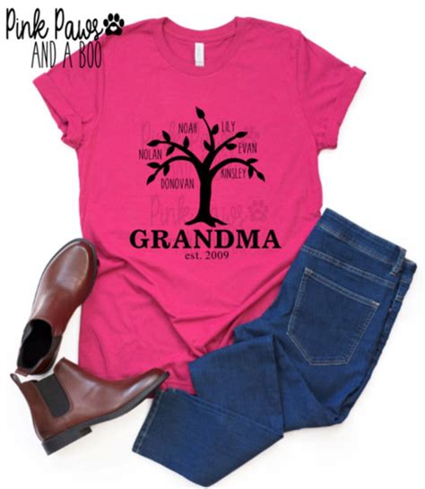 personalized grandma t shirt personalized nana t shirt personalized mema shirt oma mamaw