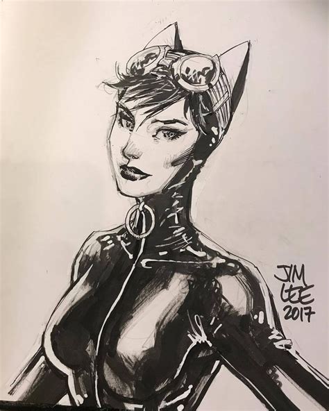 Incredible Catwoman By Jim Lee Jim Lee Catwoman Comic Art