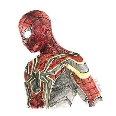 Spider Man Colored Pencil Drawing By Xnicoley On Devi