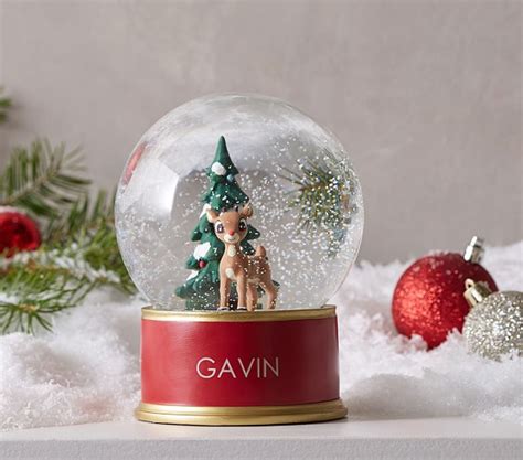 Rudolph The Red Nosed Reindeer Snow Globe Christmas Decorations