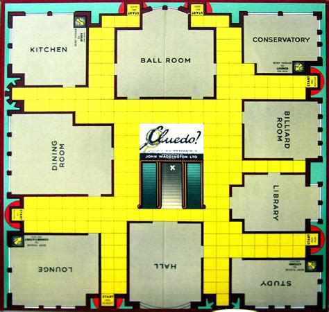 Clue board game character #1 clue character (miss scarlett) clue weapon (revolver) clue room (conservatory) miss scarlet was… more rooms from the clue game. Clue Game Board 1965 Cluedo by JDWinkerman on DeviantArt