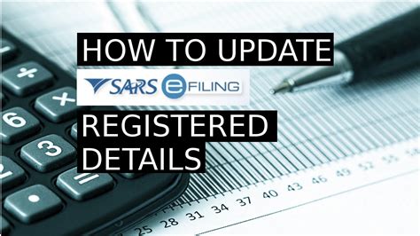 How To Update Your Details On Sars Efiling Youtube