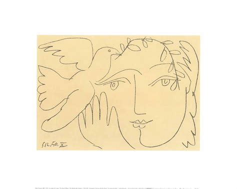 5xii1950 Le Visage De La Paix By Pablo Picasso 16x20 Art Print
