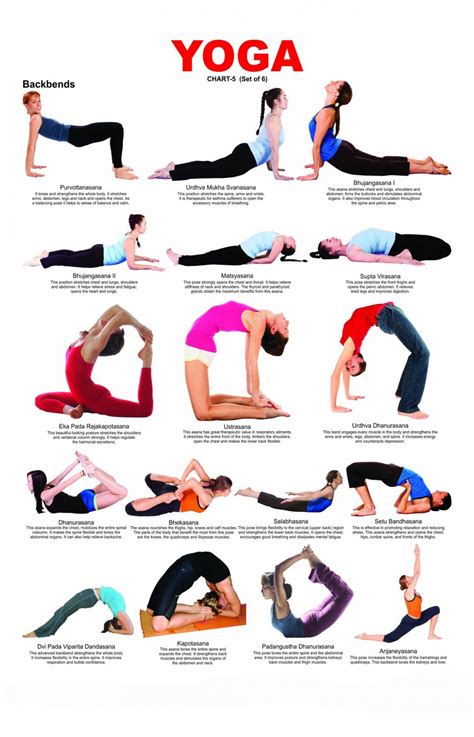 Yoga Backbends Chart 18x28 45cm70cm Poster