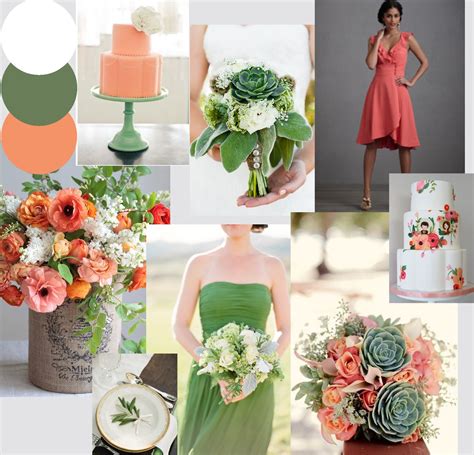 Green and coral palettes with color ideas for decoration your house, wedding, hair or even nails. Knots and Kisses Wedding Stationery: The New Graphic ...