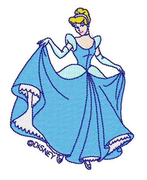 Cinderella Machine Embroidery Design Etsy