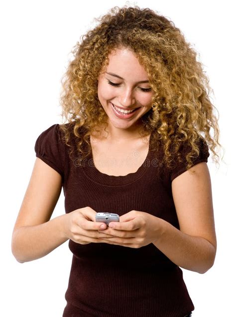Casual Woman With Cell Phone Stock Photo Image Of Cell Talk 190608