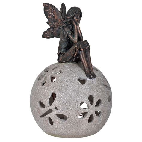 Affordable garden decorations and more. Solar Powered Siting Angel LED Garden Ornament Patio Outdoor Decoration Light