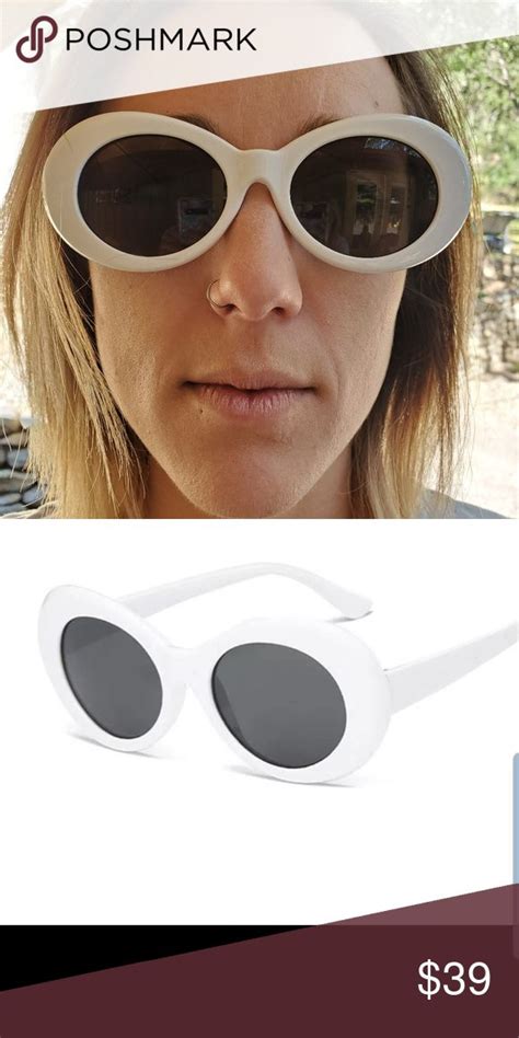 White Oval Sunglasses Last Pair Oval Sunglasses White Sunglasses Fashion