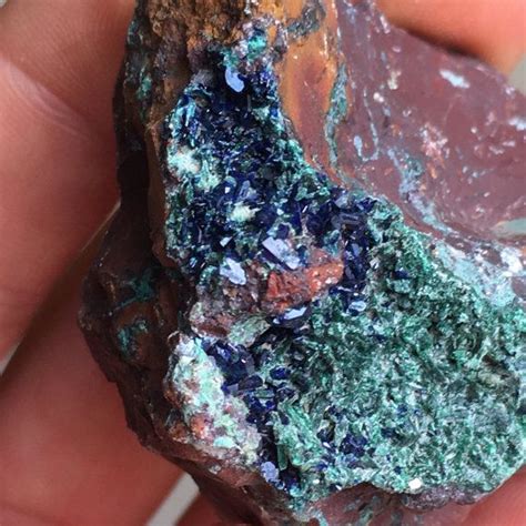 67g Azurite Crystals With Malachite On Matrix Arizona Usa Etsy