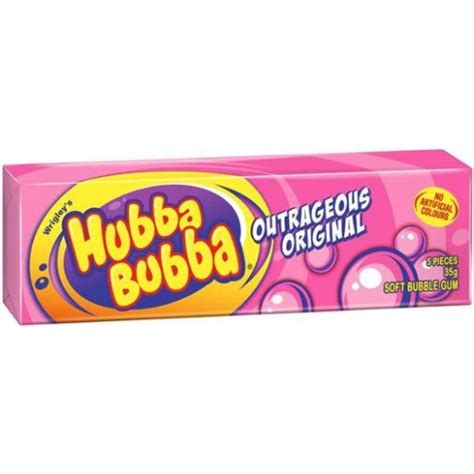 Wrigleys Hubba Bubba Bubble Gum Outrageous Original Chunk 35gm Pack