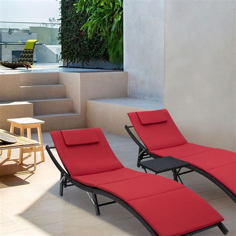 Steel tube & oxford,high quality and in novel design，it brings excellent sitting comfort. Walnew 3 PCS Patio Furniture Outdoor Patio Lounge Chair ...