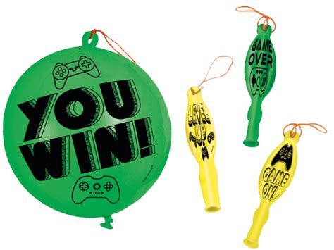 Level Up You Win Round Punch Balloons Greenyellow 16 In 4 Pk For