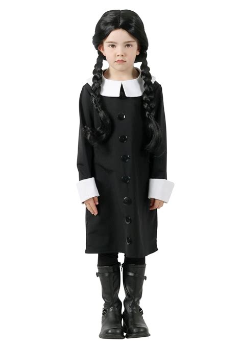 Wednesday addams halloween costume and makeup look. Addams Family Wednesday Addams Costume Kids | Walmart Canada