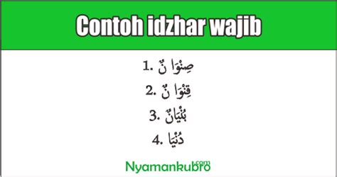 Contoh Idzhar Dalam Al Quran 30 Contoh Idzhar Syafawi Dalam Al Quran