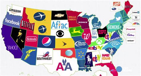 The Most Popular Brands In America By State Can You Guess The Most