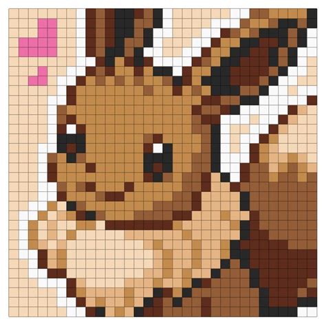 Pokemon Pixel Art Grid Eevee Pixel Eevee Brik Pixel Art Grid The Best Porn Website