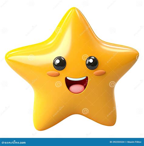 Smiling Star 3d Model Character Cartoon Illustration Cute Little Star
